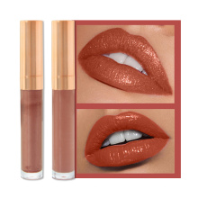 6 color lip gloss rose gold round tube Mineral Lips Pearly Moist Shiny Shimmer Glitter Lipgloss Liquid Lipstick vegan cosmetics
